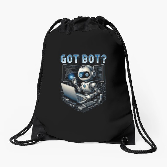 Robotics Engineer Got Bot? Drawstring Bags