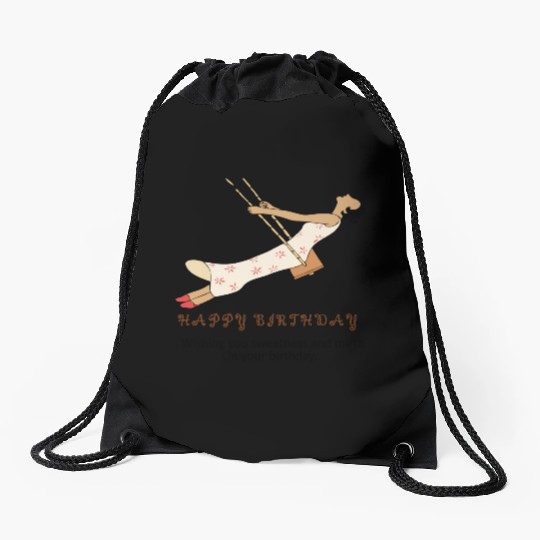 Birthday Bliss- Where Sweetness Meets Joy Drawstring Bags