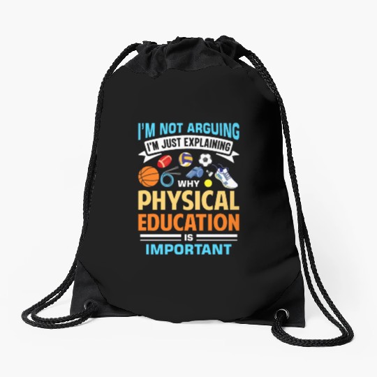Inspiring Physical Education Teacher Design for PE Drawstring Bags