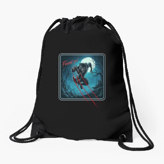Werewolf Scratch Drawstring Bags