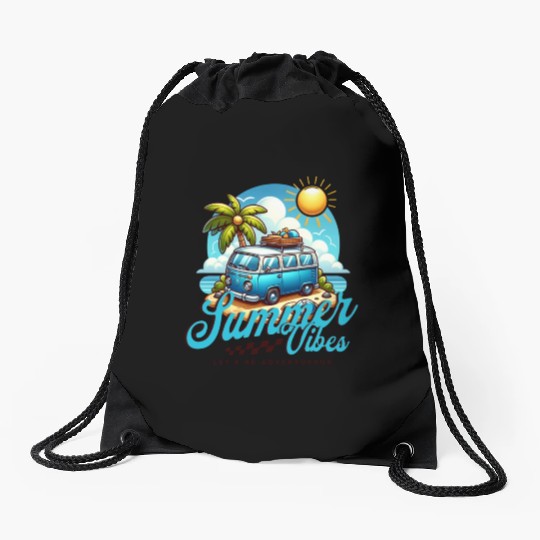Summer Vibes Drawstring Bags