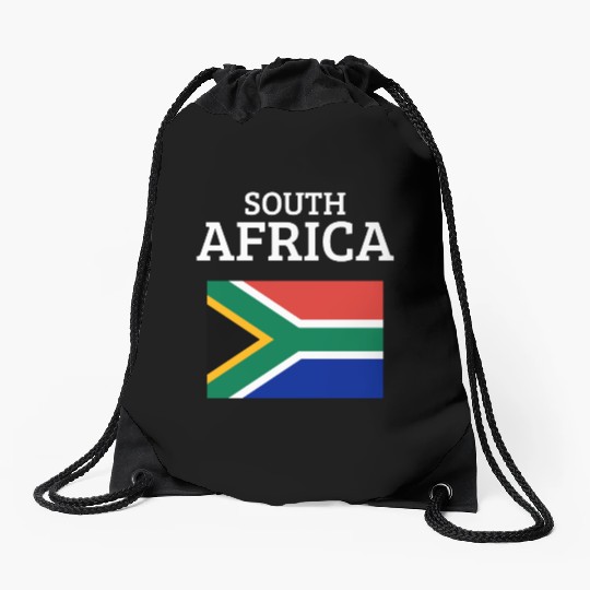 South Africa Bold Flag Colors Pride Statement Drawstring Bags