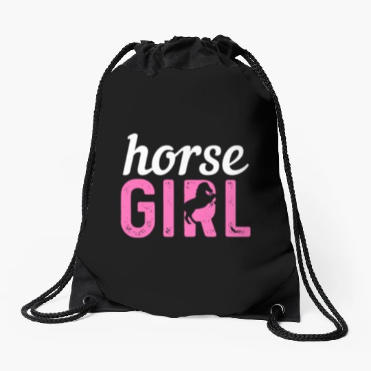Equestrian Love Horse Racing Horse Farm Design Drawstring Bags