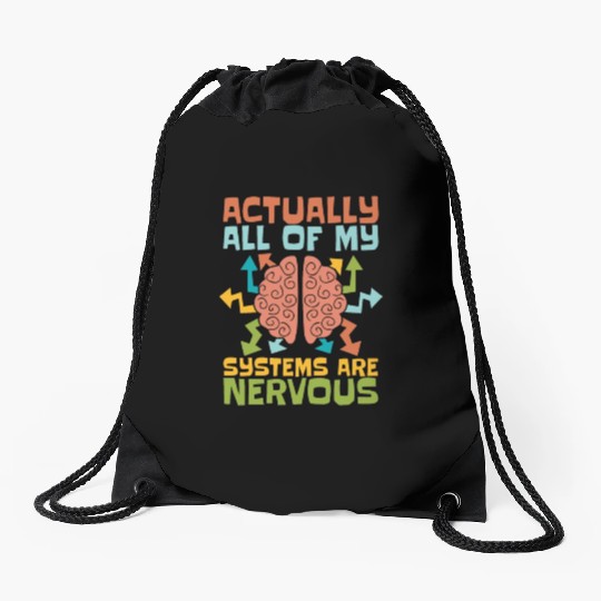 Psychiatrist Actually All Of My Systems Psychology Drawstring Bags