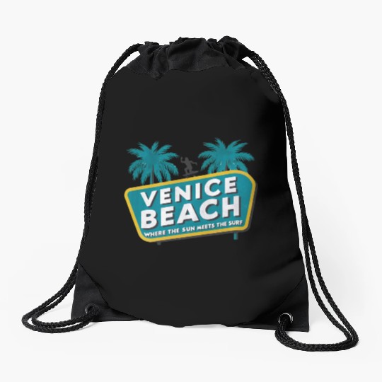 Venice Beach Drawstring Bags