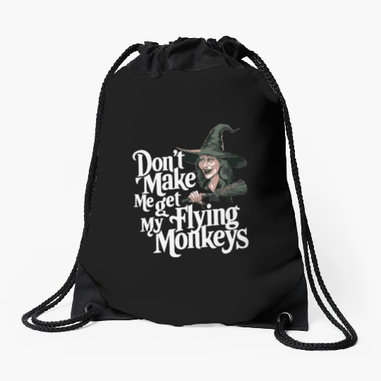 Wicked Witch Flying Monkeys Drawstring Bags
