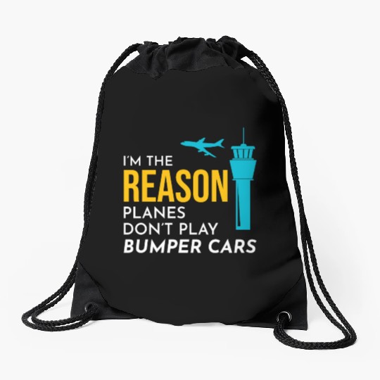 Air Traffic Controller ATC Aviation Humor Airplane Drawstring Bags