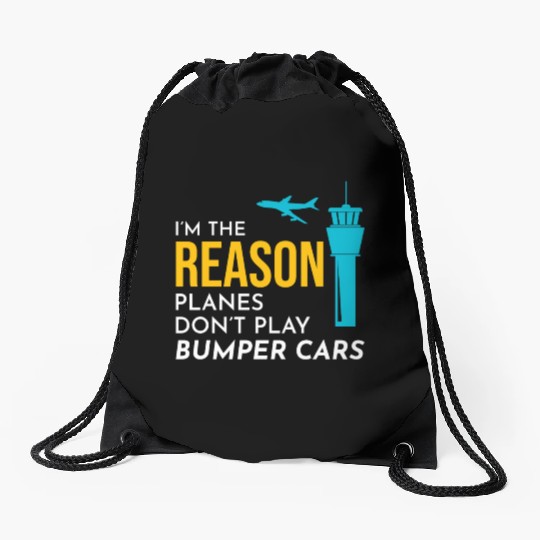 Air Traffic Controller ATC Aviation Humor Airplane Drawstring Bags