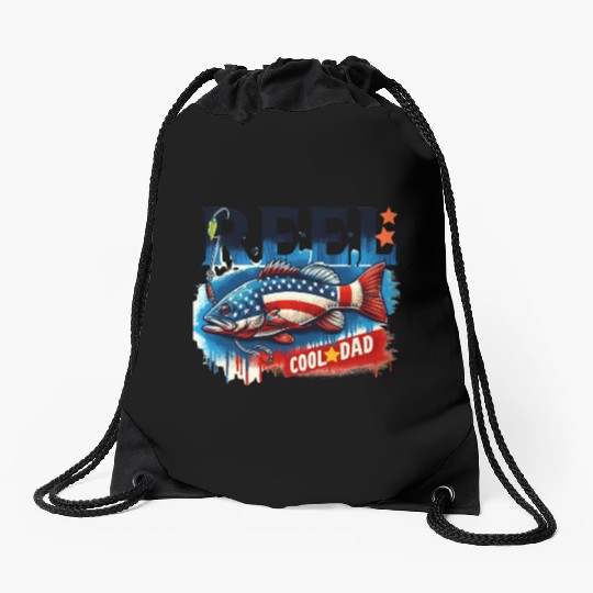 Reel Cool Dad Drawstring Bags