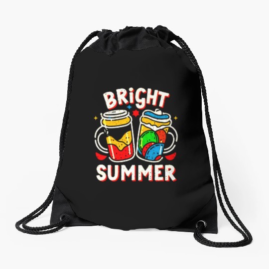Bright summer colors Drawstring Bags