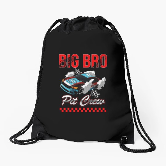 Race Car Birthday Party Racing Family Big Brother Drawstring Bags