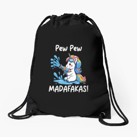 Funny | Hilarious Gift Idea | Pew Pew Madafakas Drawstring Bags