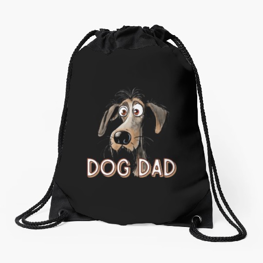 DOG DAD Father's Day Gift for Dad Drawstring Bags