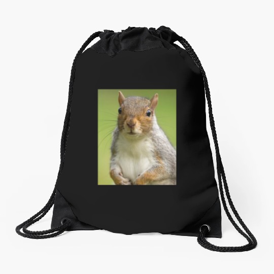 Squirrel Photo Chipmunk Animal Lover Wildlife Pun Drawstring Bags