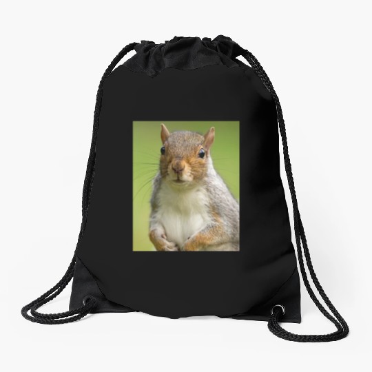Squirrel Photo Chipmunk Animal Lover Wildlife Pun Drawstring Bags