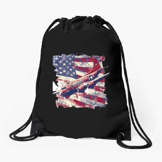 yankee, lady, world war 2 Drawstring Bags
