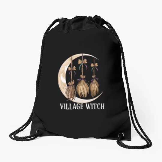 Village Witch Gothic Occult Wicca Pagan Nature Drawstring Bags