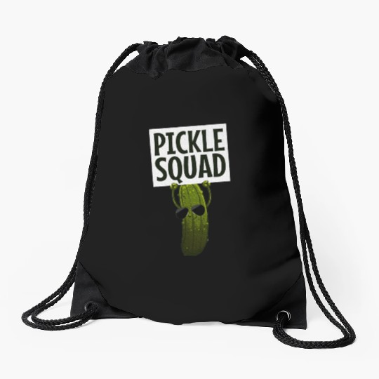 Pickle Design Cucumber Pickle Lover Drawstring Bags