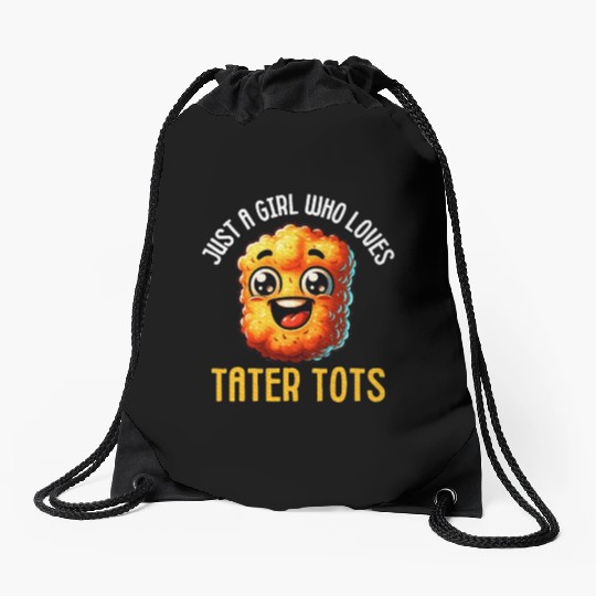 Tater Tot Lover Food Jokes Potato Nugget Foodie Drawstring Bags