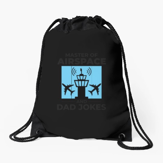 Air Traffic Controller ATC Dad Aviation Humor Drawstring Bags