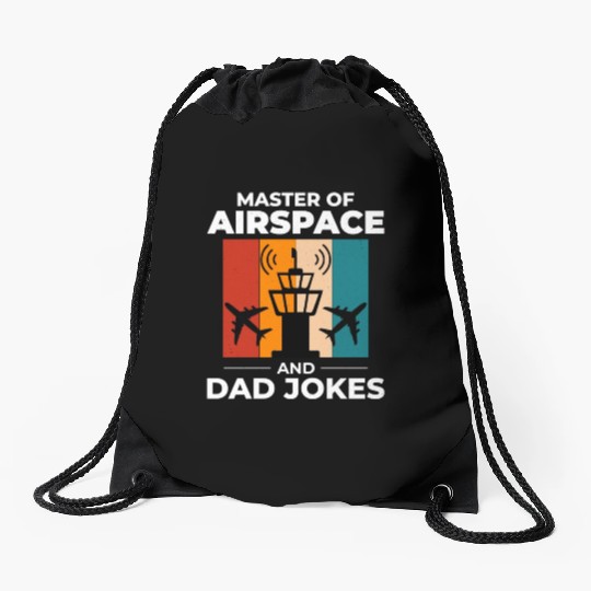 Air Traffic Controller ATC Dad Aviation Humor Drawstring Bags