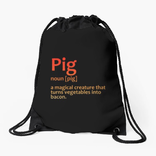 Best Bacon Design Pig Food Bacon Lover Drawstring Bags
