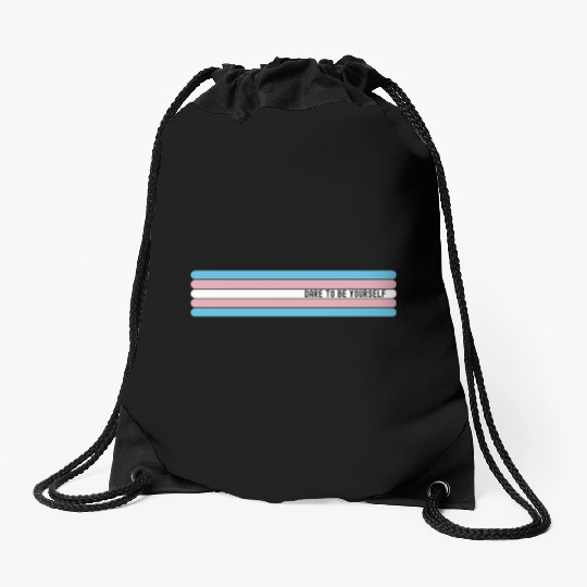 Dare to be Yourself - Support Transgender LGBT Drawstring Bags