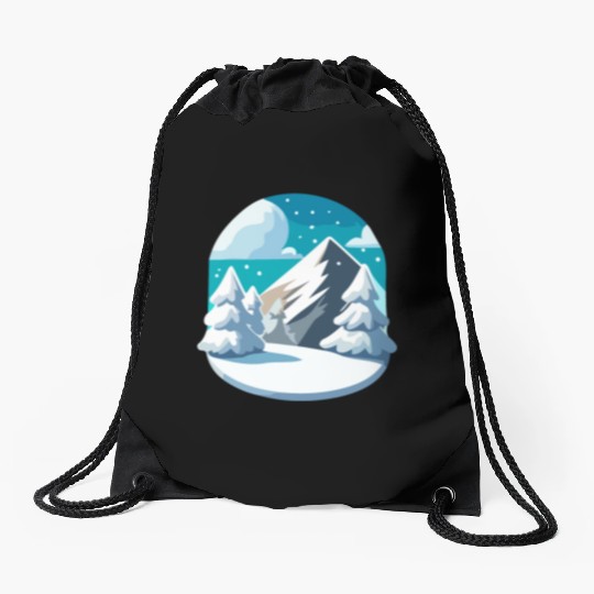 Winter Wonderland Drawstring Bags