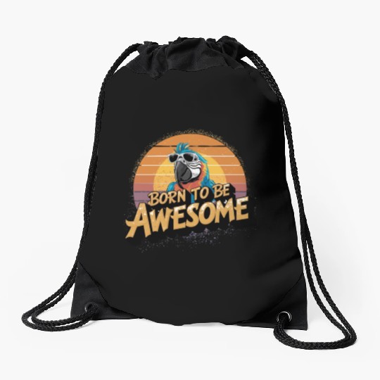 Macaw Parrot for a Bird Lover Animal Lover Drawstring Bags