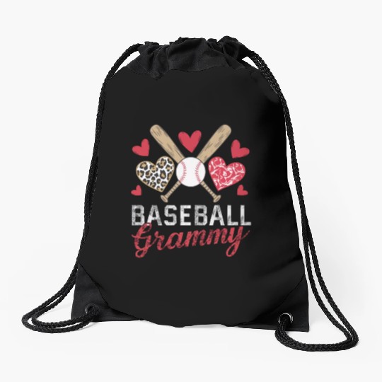 Baseball Grandma Grandmother Grandparents Day Drawstring Bags