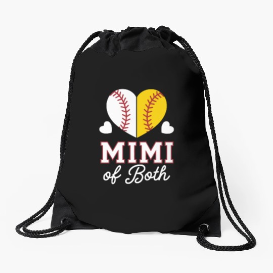 Baseball Grandma Grandmother Grandparents Day Drawstring Bags