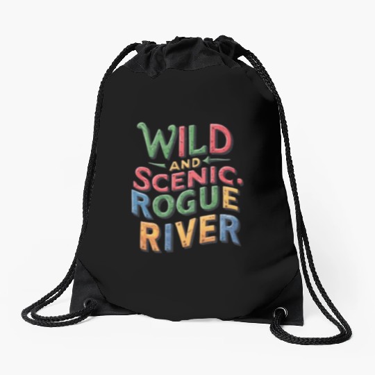 Wild and Scenic: Rogue River Drawstring Bags