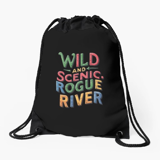 Wild and Scenic: Rogue River Drawstring Bags