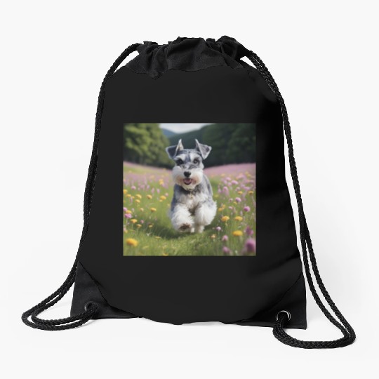 Schnauzer main photo Drawstring Bags