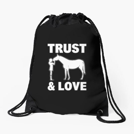 Equestrian Sports Horse Rider Drawstring Bags