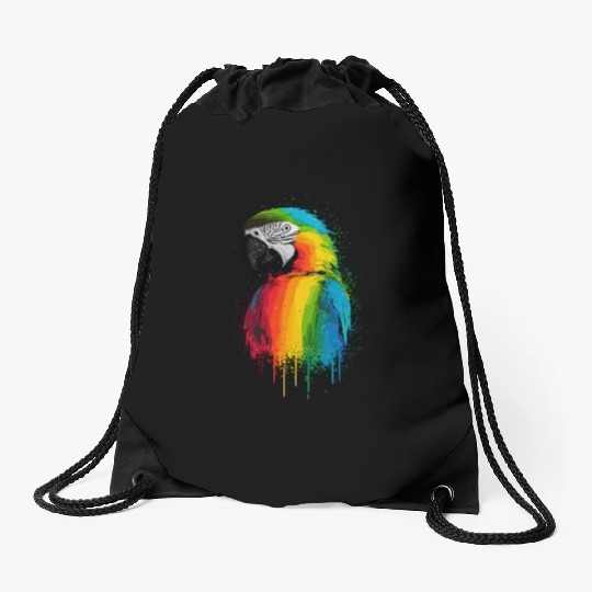 Macaw Parrot for a Bird Lover Animal Lover Drawstring Bags