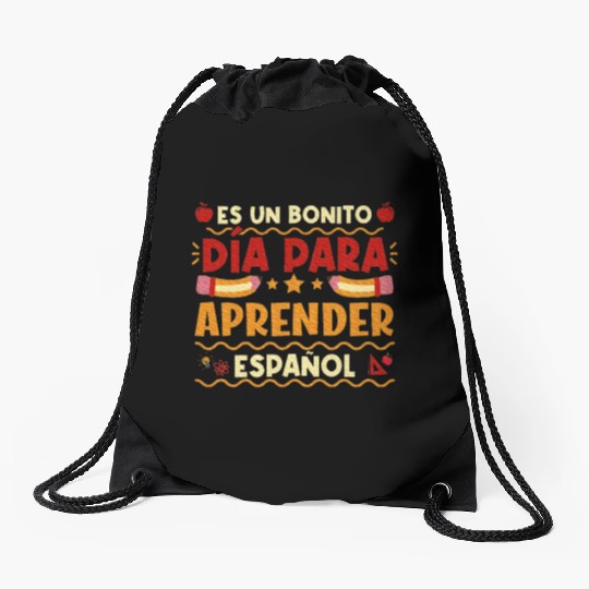 Espanol Maestra Hispanic Teacher Spanish Teacher Drawstring Bags