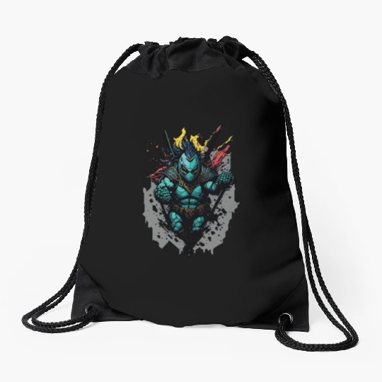 Warrior war 01 Drawstring Bags