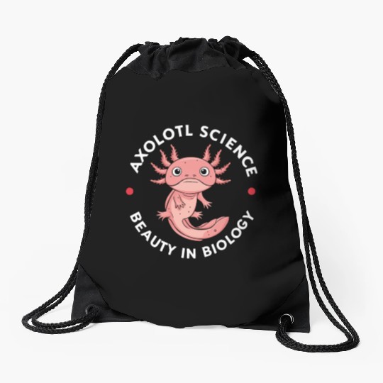 Axolotl Science Teacher Mexican Salamander Drawstring Bags