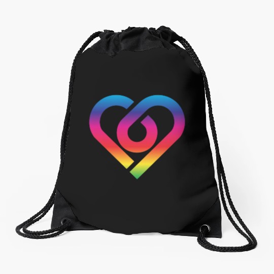 Rainbow Heart Homosexuality LGBT Love Drawstring Bags