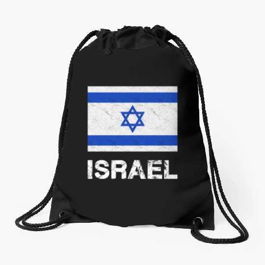 Israel Flag Drawstring Bags