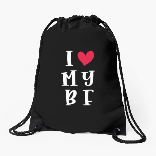 I Love My Boyfriend, Romantic Gift Drawstring Bags