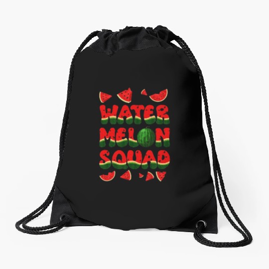 Watermelon Design Fruit Lover Drawstring Bags