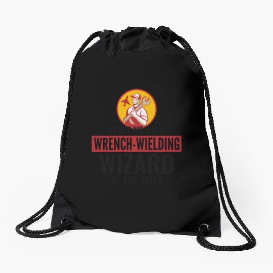 Aircraft Mechanic Aviation Maintenance Technician Drawstring Bags