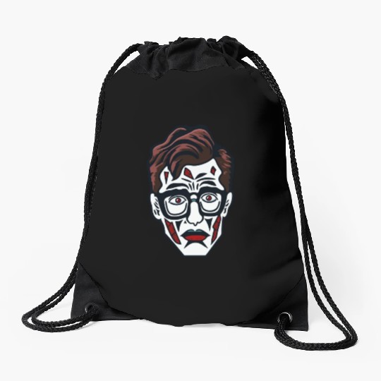 Nerdy Nerd Sad Clown Face Drawstring Bags