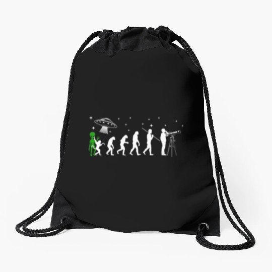 Alien, Aliens, UFO, UAP, Space Unknown Flight Drawstring Bags