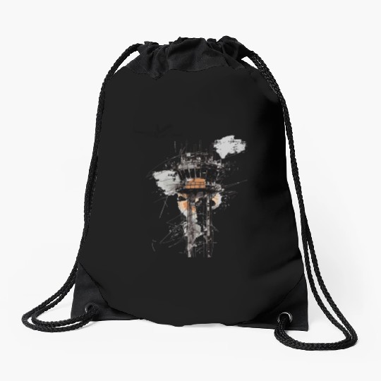 American Flag US, air traffic controller Drawstring Bags