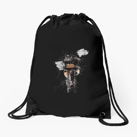 American Flag US, air traffic controller Drawstring Bags