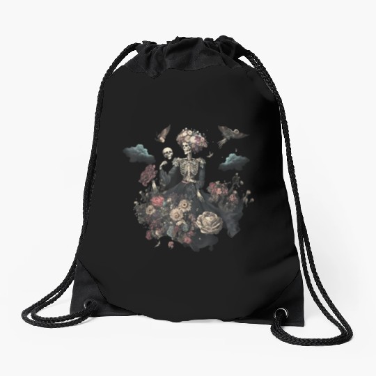 Aesthetic clothes Fairycore Gothic Drawstring Bags