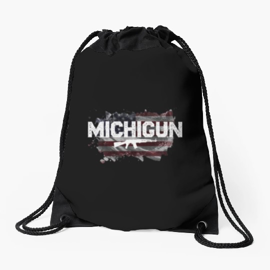 Michigan Gun Lovers Drawstring Bags